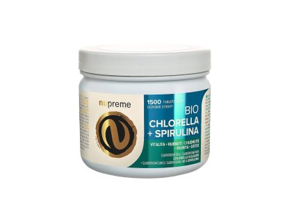 BIO Chlorella + BIO Spirulina 1500 tablet - Nupreme 150g