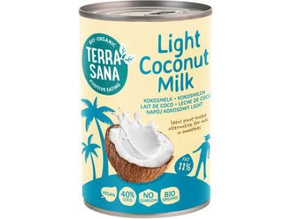 Terrasana kókusztej csökkentett zsírtartalommal 400ml bio