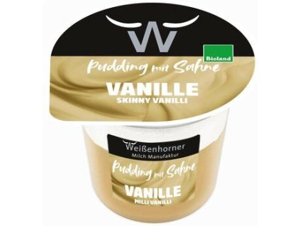 Weißenhorner Vanilla pudding with whipped cream 175g organic