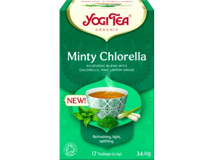 VÝPRODEJ!!!Čaj Mátová chlorella 17 sáčků 34 g BIO YOGI TEA