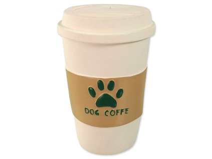 Dog Fantasy Latex Coffee Cup Toy with Sound White 12cm