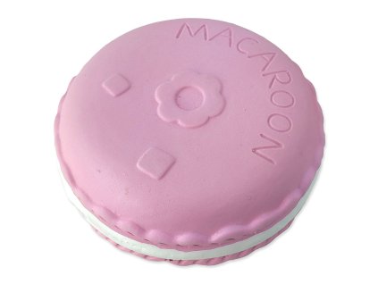 Dog Fantasy Latex Macaroon Toy with Sound Pink 9cm