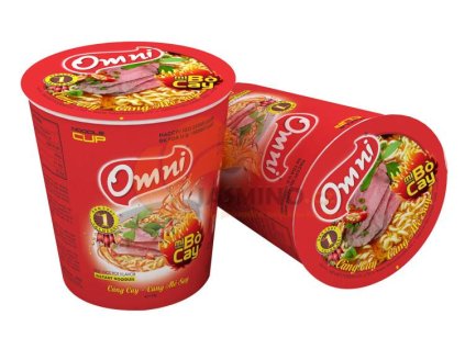 OMNI Instantní nudle hovězí hotpot příchuť kelimek 55g