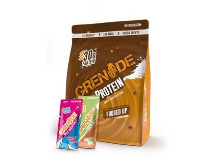 Grenade Whey Protein 2 kg fudged up + vzorek Pre-Workout 16,5g a vzorek BCAA 13g zdarma