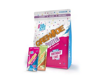 Grenade Whey Protein 2 kg waniliowy tort urodzinowy