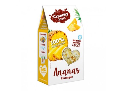 Szárított gyümölcs. fagy. ananászdarabok héj nélkül 20g CRUNCHY SNACK