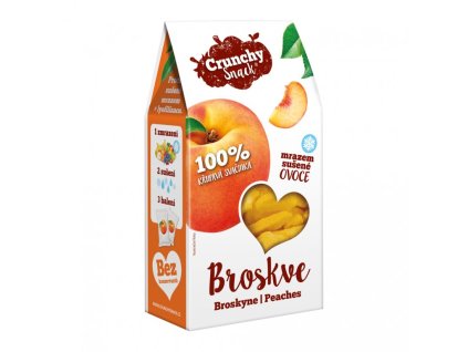 Fruit freeze-dried peach slices without seeds 15g CRUNCHY SNACK