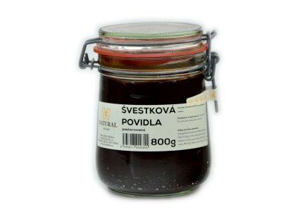 Švestková povidla - bez cukru - Natural 800g