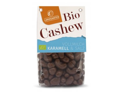 Landgarten Cashews in Vollmilchschokolade mit Salzkaramell 170g Bio