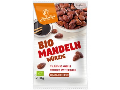 Landgarten Salted almonds in tamari 50g organic