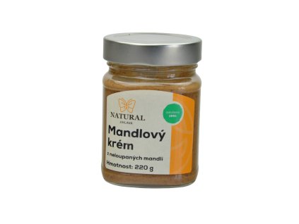 Mandlový krém z neloupaných mandlí - Natural 220g