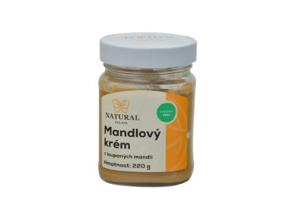 Mandlový krém z loupaných mandlí - Natural 220g