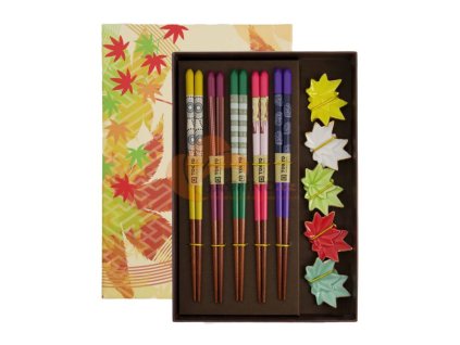 TOKYO DESIGN Hůlky Giftset Mix and Rest Maple Leaf 5 párů