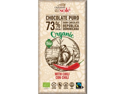 Dark chocolate with chili 100 g BIO SOLE
