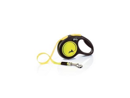 Flexi New Neon pásek, žlutá (Velikost Flexi New NEON pásek XS: délka 3 m, do 12 kg)