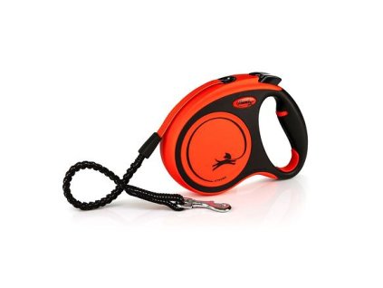 Flexi Xtreme pásek, černá/oranžová (Velikost Flexi Xtreme pásek M: délka 5 m, do 35 kg)