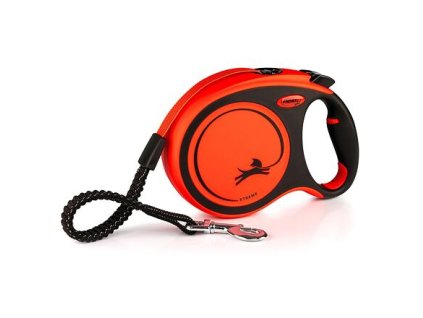 Flexi Xtreme pásek, černá/oranžová (Velikost Flexi Xtreme pásek L: délka 8 m, do 55 kg)