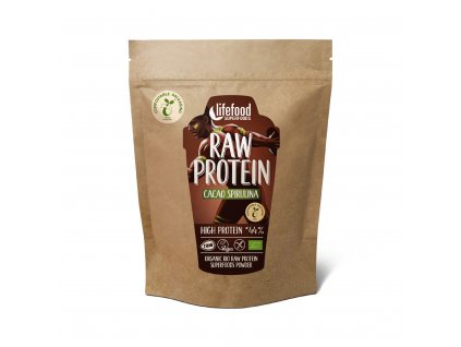 Protein kakaový se spirulinou RAW 450 g BIO LIFEFOOD