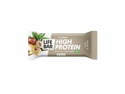 Tyčinka Lifebar proteinová s ořechy a vanilkou 40 g BIO LIFEFOOD