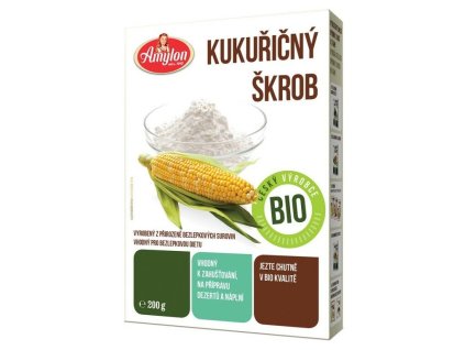 Skrobia kukurydziana bez skrobi. 200g ORGANICZNEGO AMYLONU