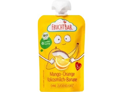 Fruchtbar Püree Mango Orange Kokosmilch Banane 100 g bio vegan
