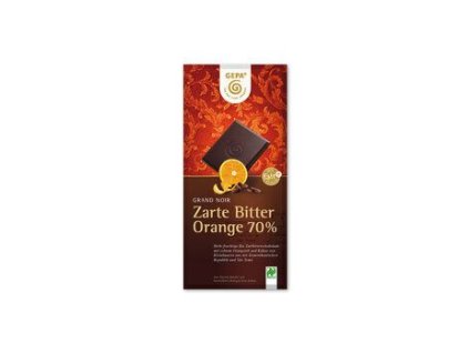 Gepa Ciocolata neagra cu portocale 100g bio