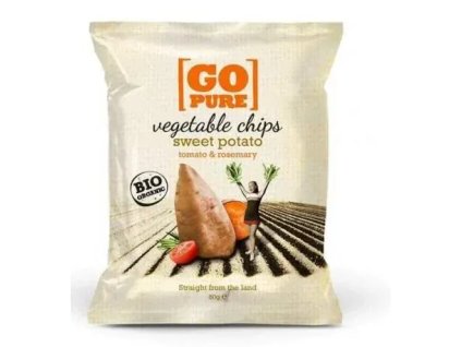 Go Pure Zeleninové lupínky batáty rajče a rozmarýn 80 g bio