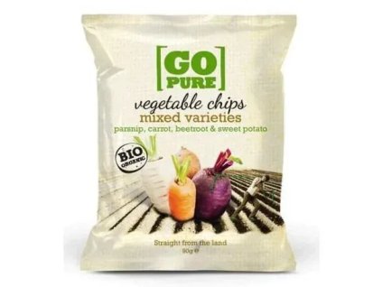 Go Pure Vegetable chips parsnip, carrot, beet, sweet potato 90 g organic