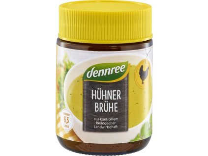 Dennree Chicken broth with 14% chicken meat 130 g organic