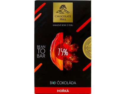 Dark chocolate 75% 60 g BIO CHOCOLATE HILL