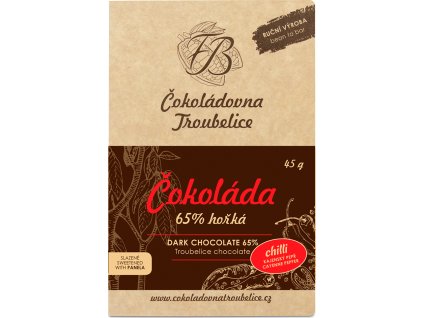 VÝPREDAJ!!!Čokoláda horká 65 % s čili 45 g EDICIÓN NUEVA