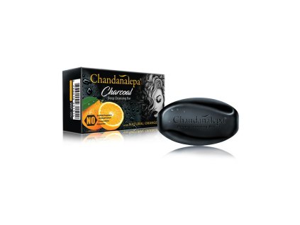 Tuhé ayurvedské mydlo Charcoal s pomarančom - Chandanalepa 100g