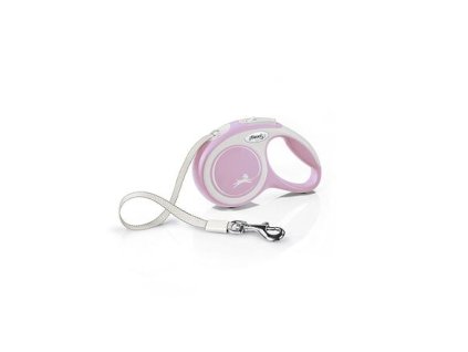 Flexi New Comfort pásek, růžová (Velikost flexi New COMFORT pásek XS: délka 3 m, do 12 kg)