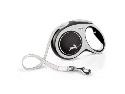 Flexi New Comfort pásek, černá (Velikost flexi New COMFORT pásek L: délka 5 m, do 60 kg)