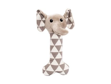 Kość płócienna z głową słonia, z dźwiękiem, 24 cm, kremowo-szary, HipHop