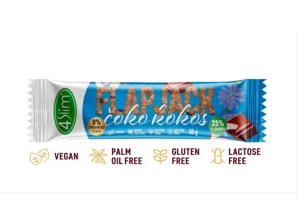 Flapjack ovsený čakankový bezl. čoko kokos 55g 4SLIM