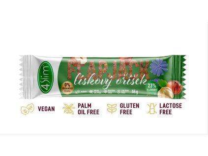 Flapjack oat chicory seedless hazelnut 55g 4SLIM