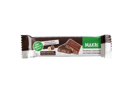 MAKRi Date chocolate bar with hazelnuts and amaranth 25 g organic