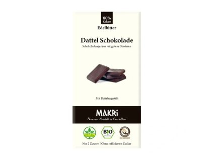 MAKRi Dark Date Chocolate 80% 85 g organic