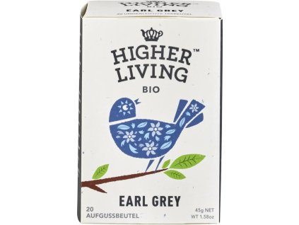 Higher Living Earl Grey Schwarztee 20 x 2,5 g bio
