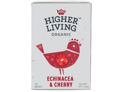 Ceai de plante Higher Living Echinacea și Cireșe 15 x 2 g organic
