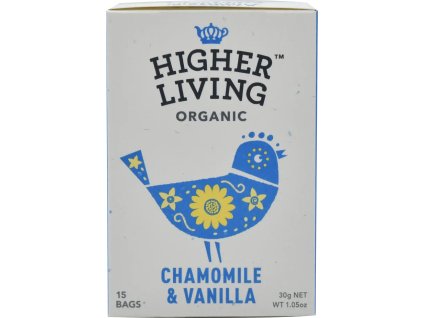 Higher Living Bylinný čaj heřmánek a vanilka 15 x 2 g bio