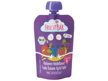Fruchtbar Pyré malina čučoriedka hrozno banán jablko ovos 100g bio