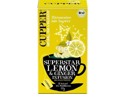 Cupper Čaj citron se zázvorem 20 x 2,5 g bio