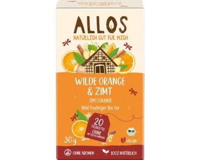Allos Bylinný čaj Divoký pomeranč a skořice 20 x 1,5 g bio