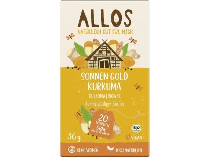 Allos Korenený kurkumový čaj 20 x 1,8 g bio