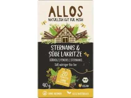 Allos Tea Słodka Lukrecja i Anyż Gwiaździsty 20 x 2 g ekologiczna