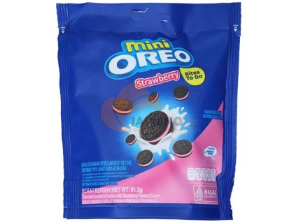 OREO Mini fursecuri cu aromă de căpșuni la o cană 61,3g