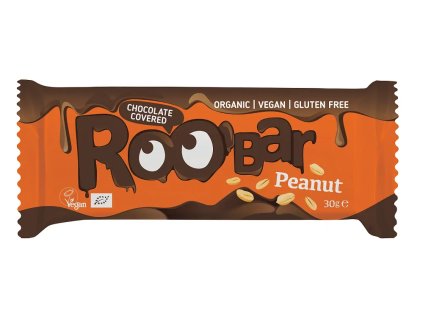 Roo'bar Arašidová tyčinka s čokoládou 30 g bio