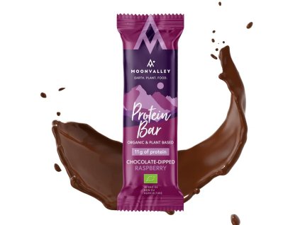 Moonvalley málna-csokoládé fehérjeszelet 60 g bio